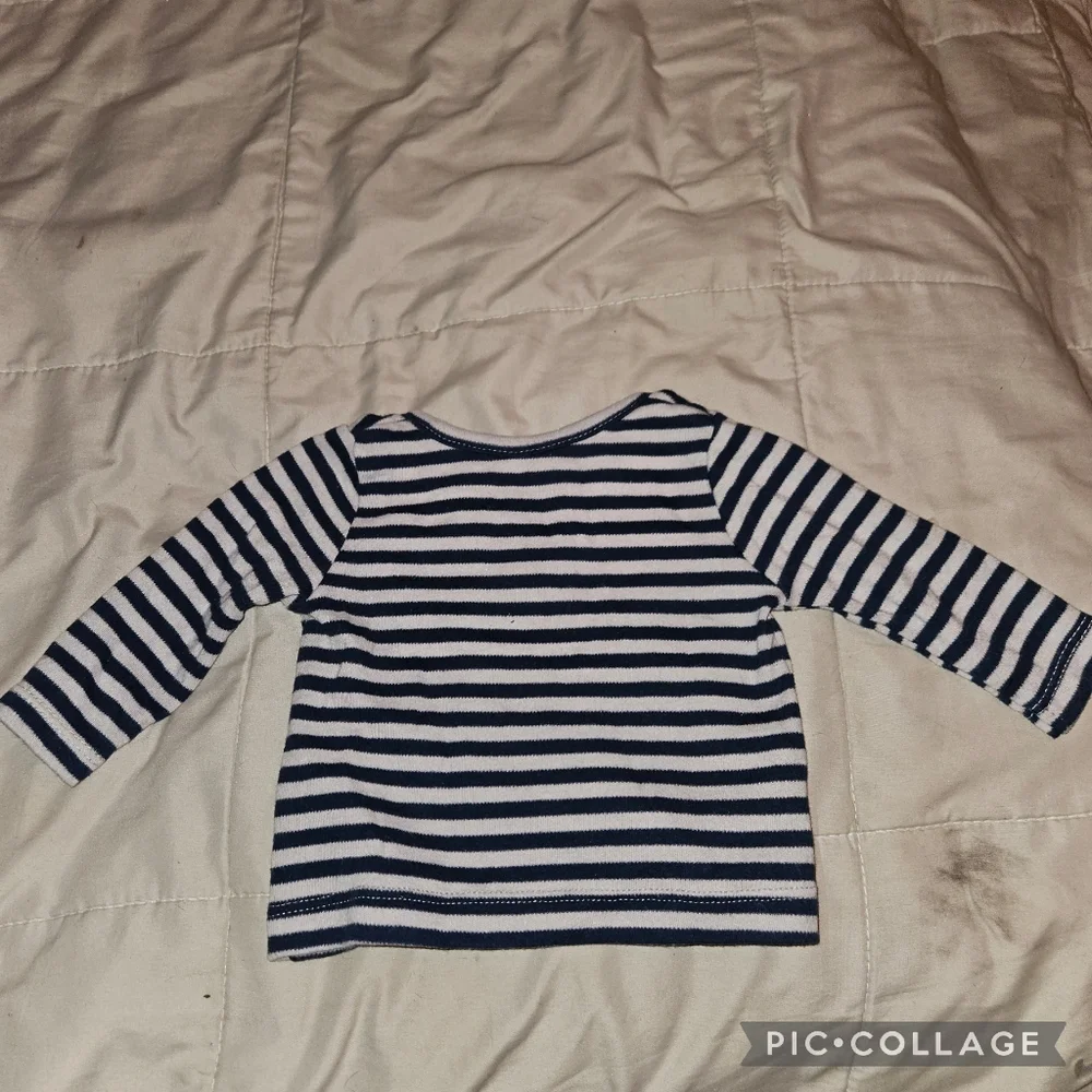 Perry Ellis Infant 3m 2Piece Pj Footed Long Sleeve Sleeper Set Striped Elastic